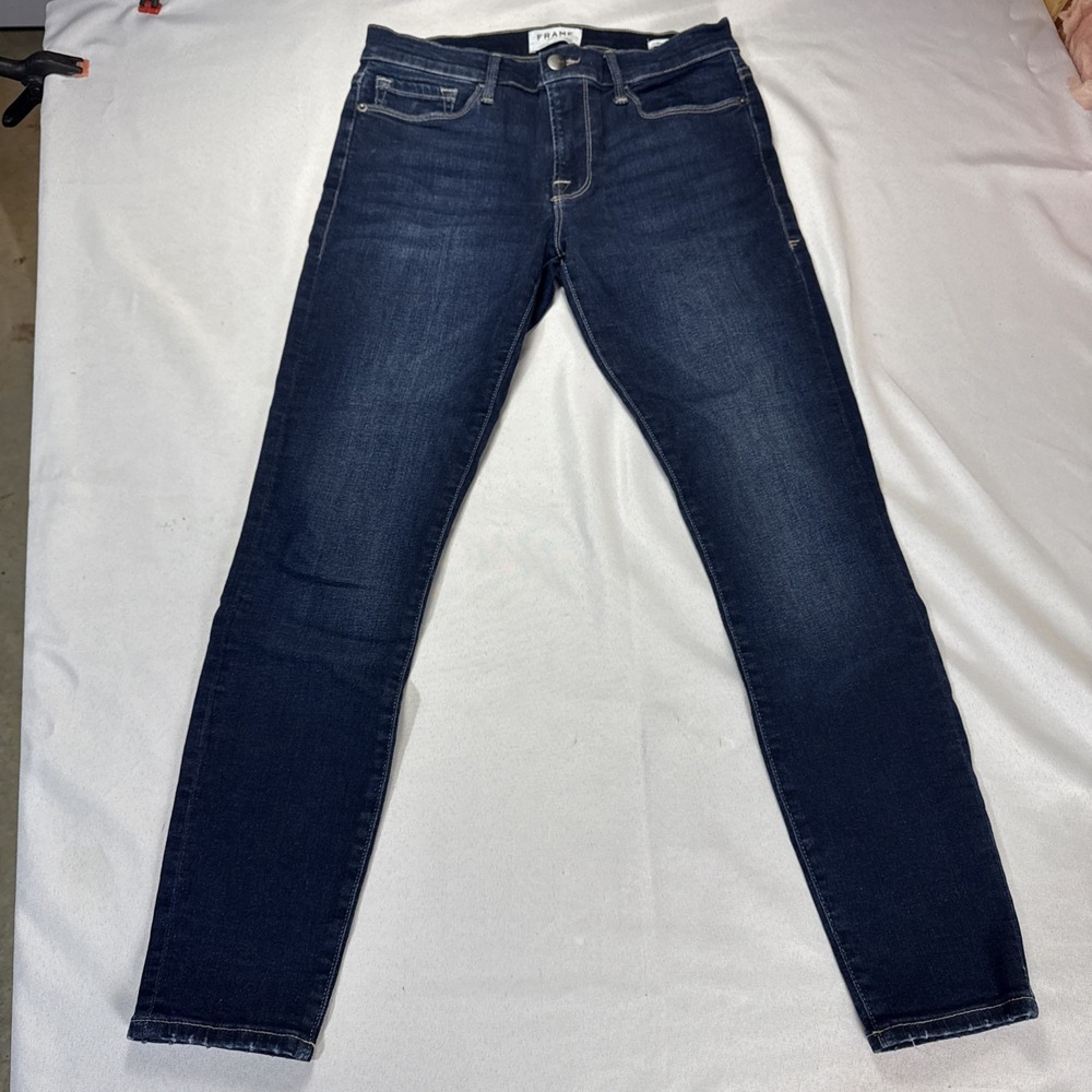 Frame Women's Denim Jeans Le Skinny de Jeanne Crop Size 27